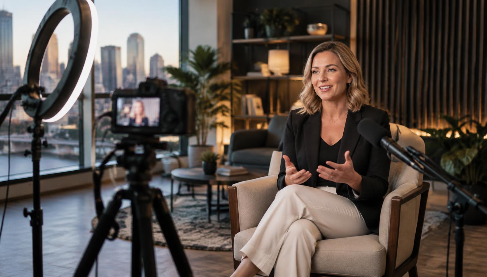 A short-form social video production setup in a professional Minneapolis studio