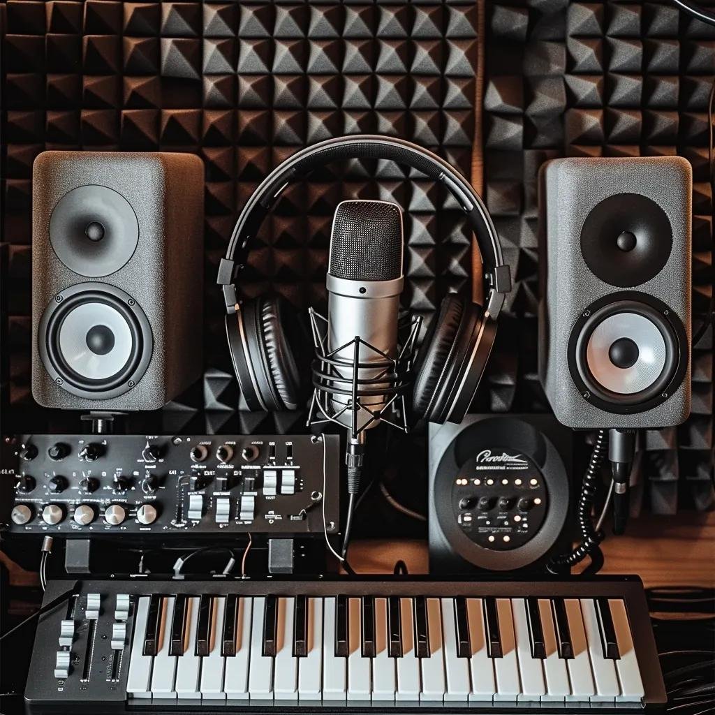 Essential DIY podcasting equipment including microphone and audio interface